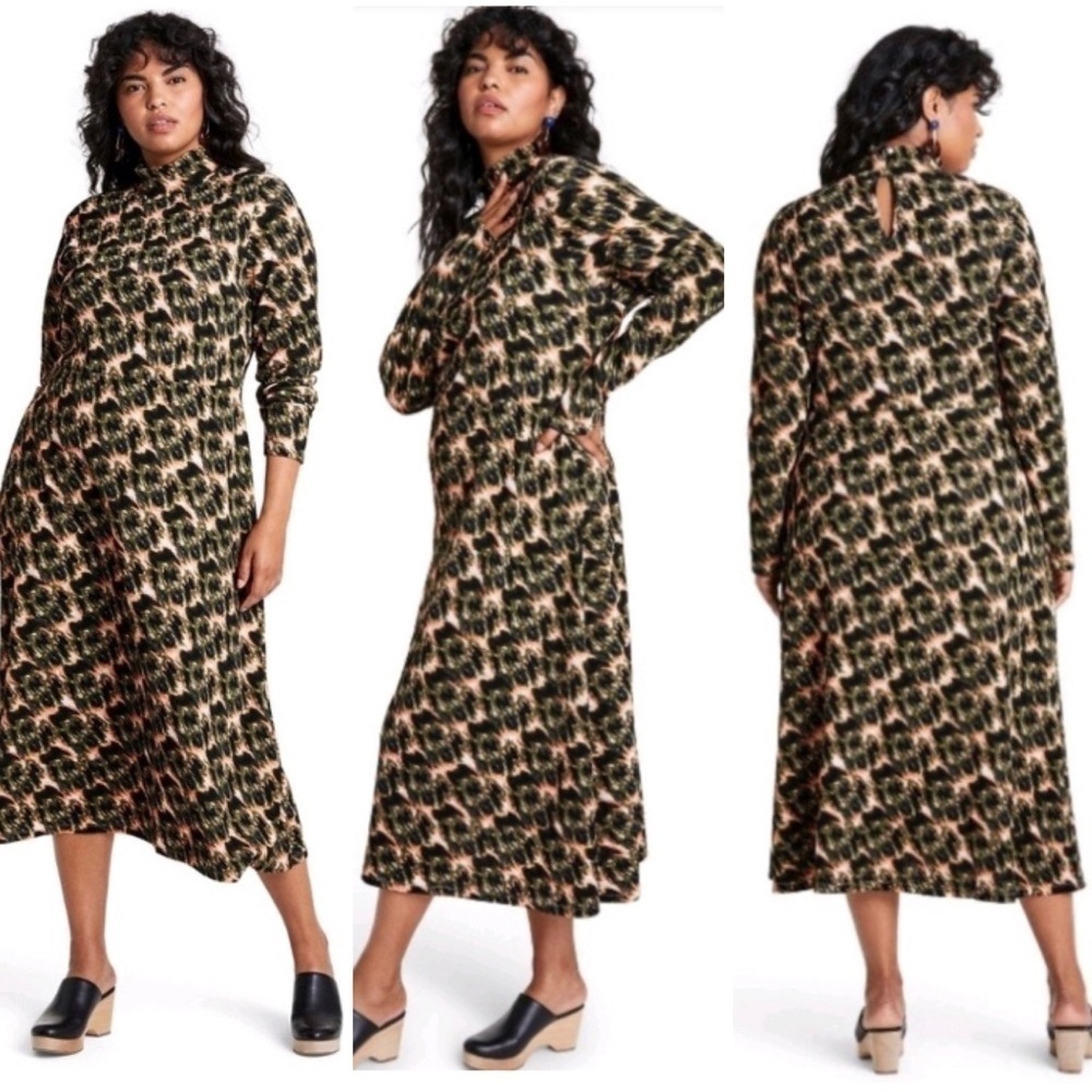 RACHEL Comey x Target Animal Print Long Sleeve Knit Dress